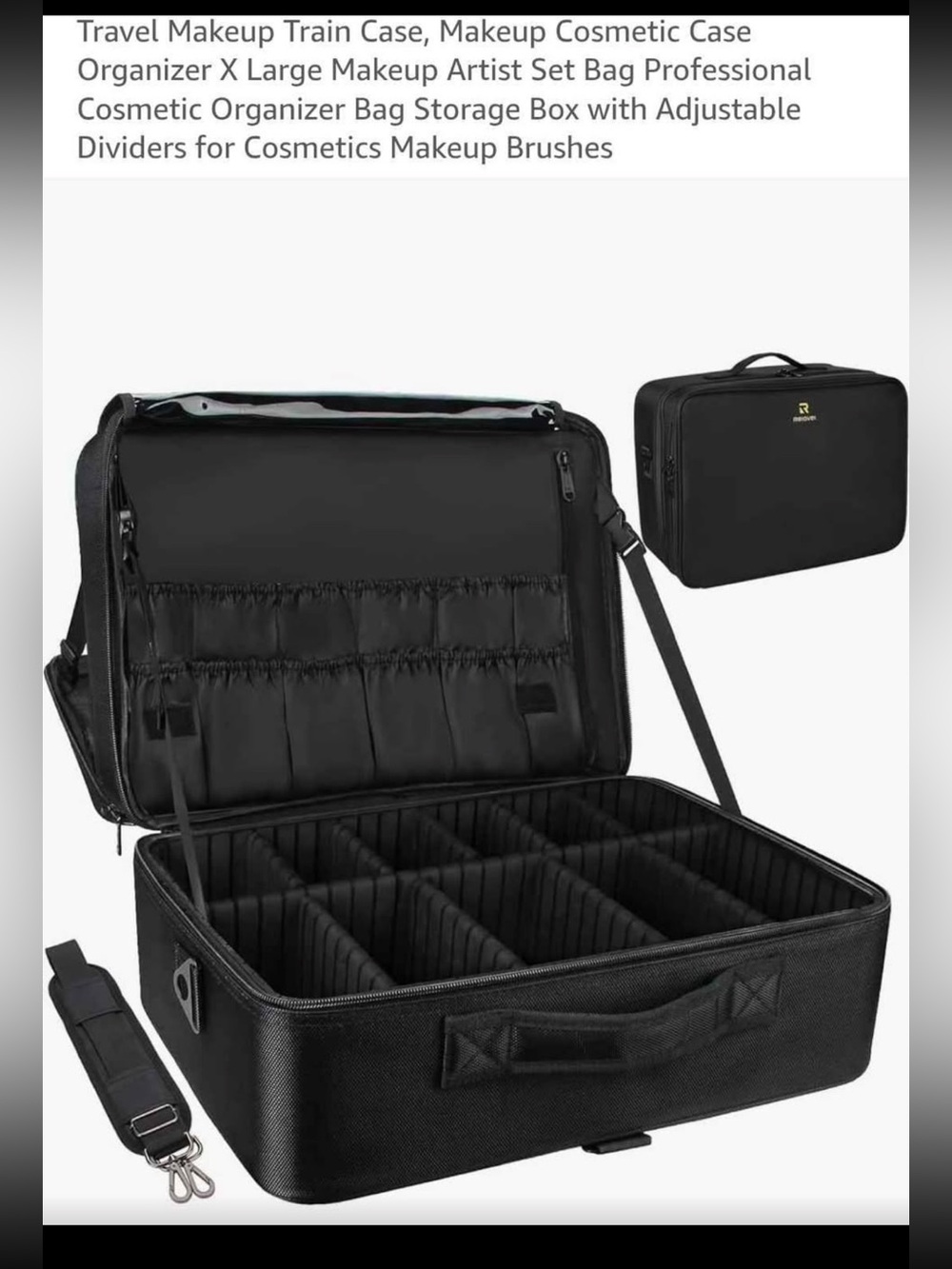 Relavel Professional Large Makeup Artist Bag , backpack - Black